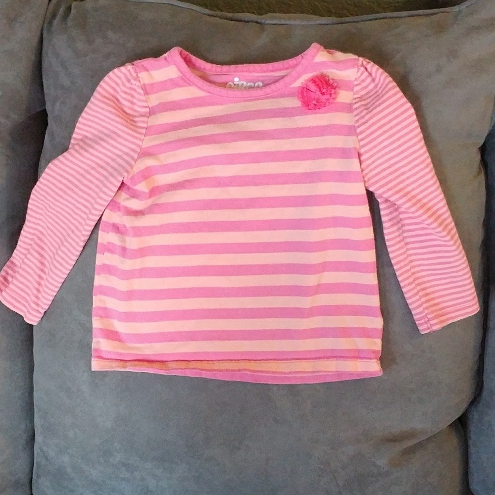 Coral/Pink Striped Shirt